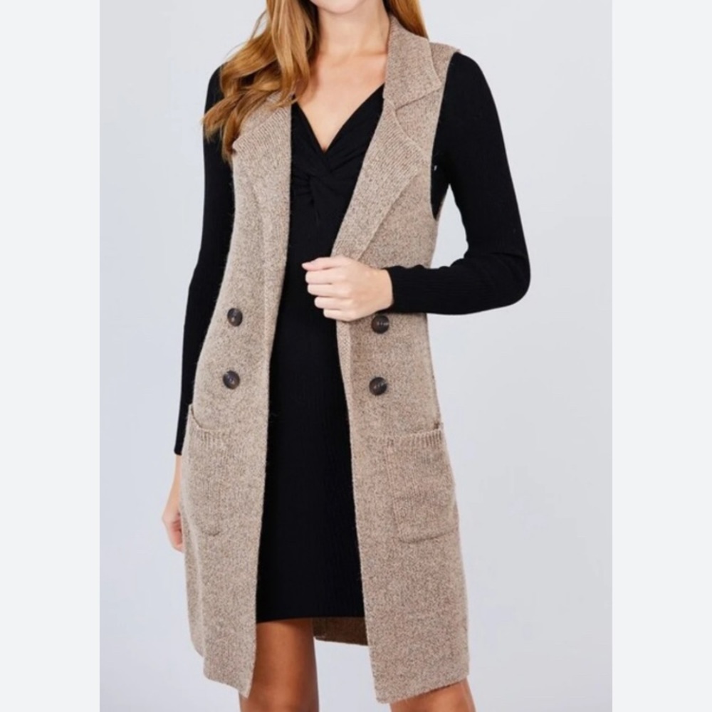 Active USA Long Sweater Vest